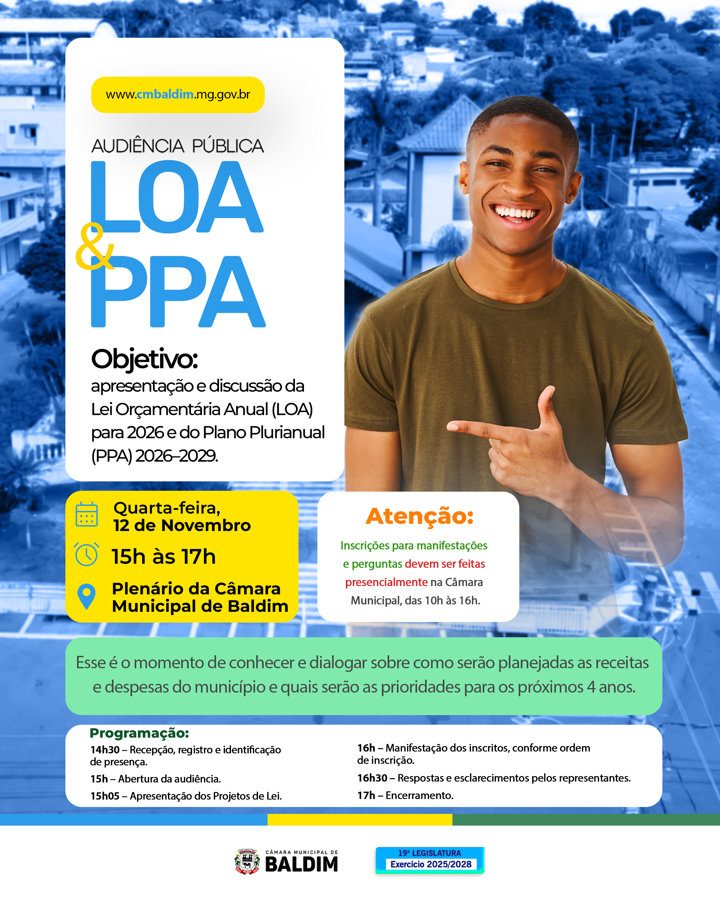 Audiência Pública da LOA 2026 e do PPA 2026–2029.